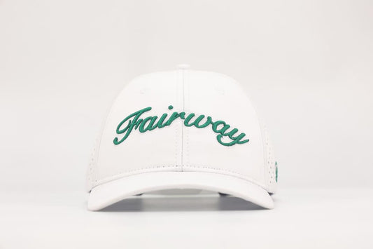 White - Signature Script - Half Vent Snapback